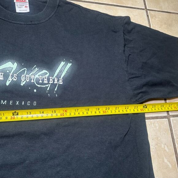 Vintage Y2K Anvil Roswell New Mexico Black Graphic T-Shirt Mens Size XL - Picture 4 of 6